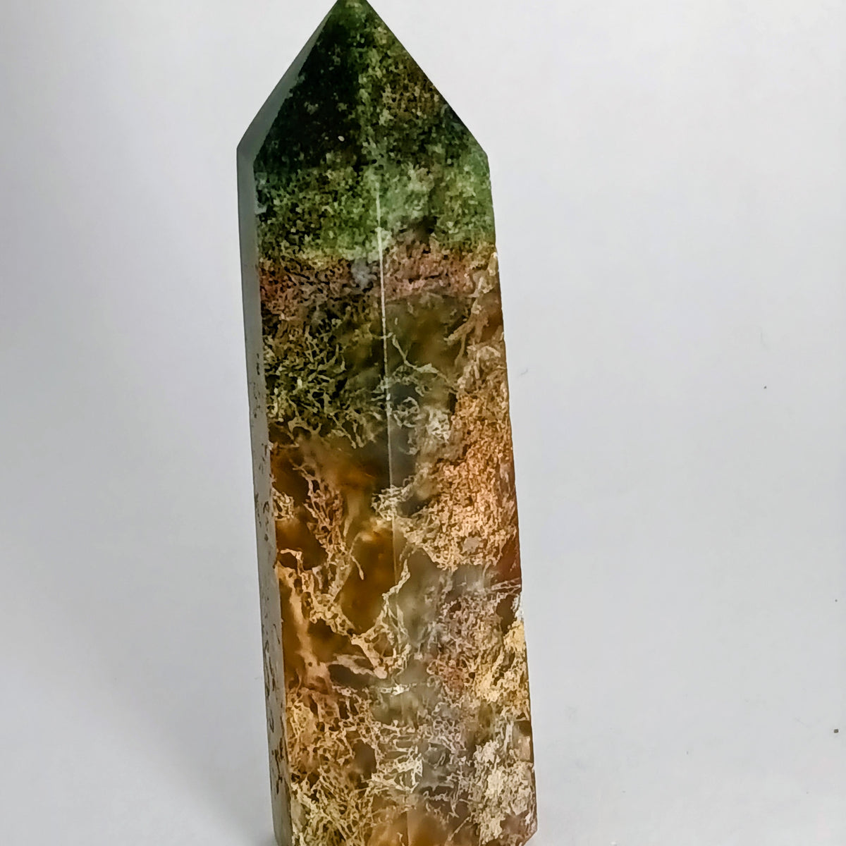 Red Moss Agate Tower