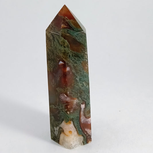 Red Moss Agate Tower