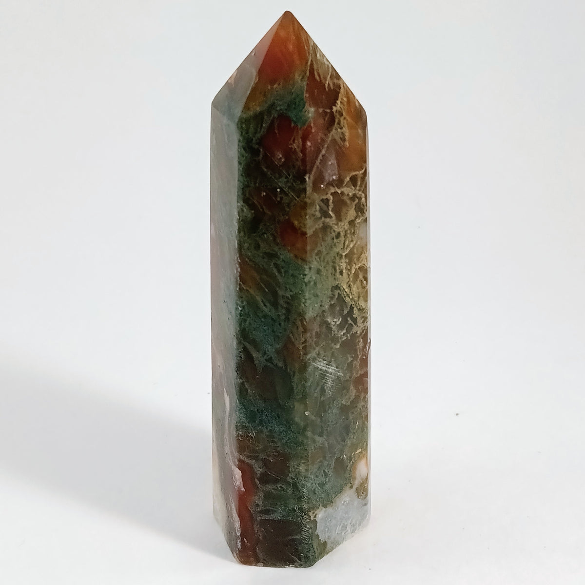 Red Moss Agate Tower