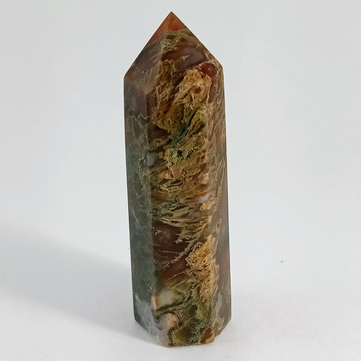 Red Moss Agate Tower