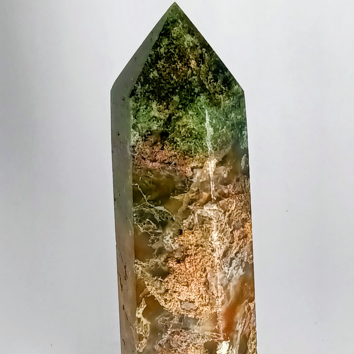 Red Moss Agate Tower