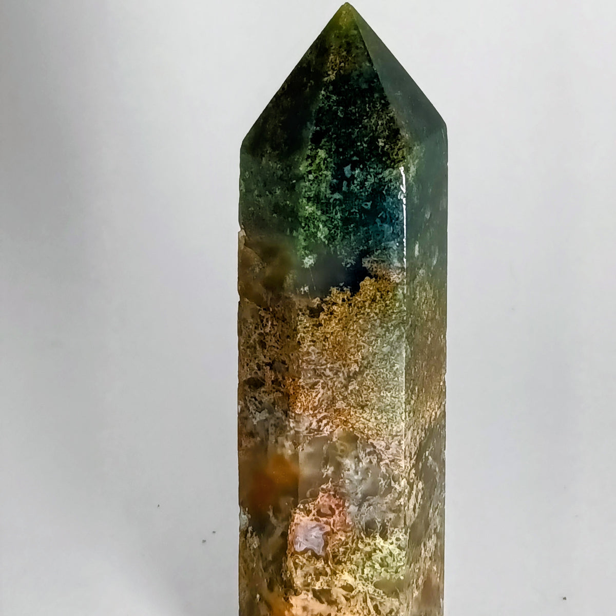 Red Moss Agate Tower