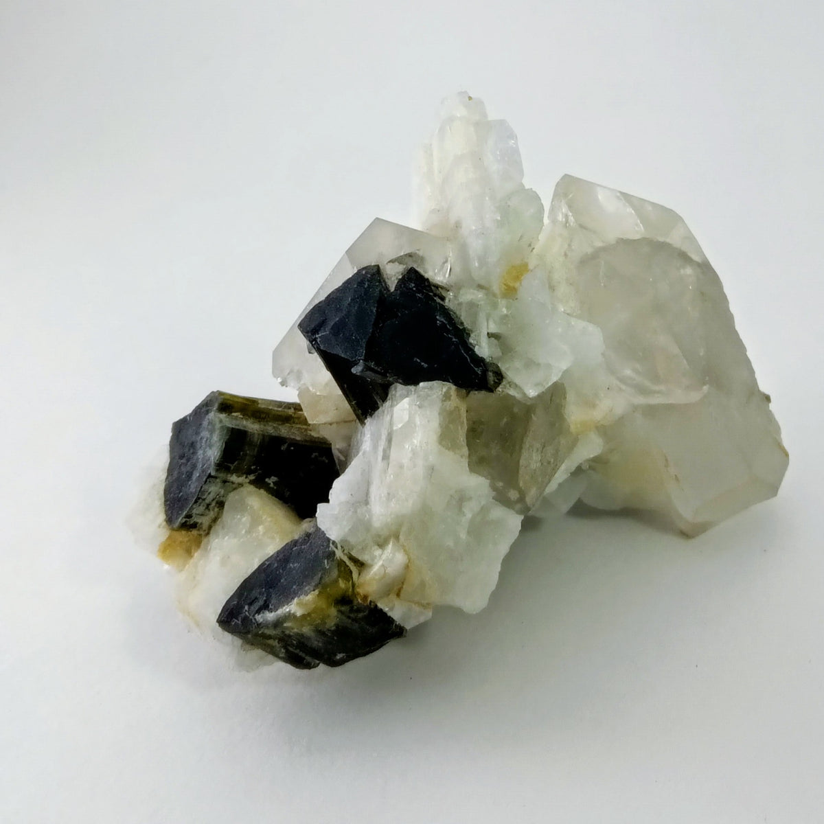 Fluorapatite, Tourmaline (Black & Green), Quartz & Cleavelandite